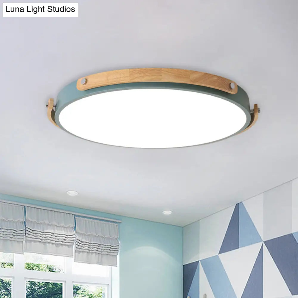 DecorBites™ DecorBites™ Macaron-Style Acrylic Circular LED Flush Ceiling Light - Stylish Ceiling Lamp for Kid's Bedroom and Hallways