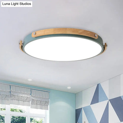 DecorBites™ DecorBites™ Macaron-Style Acrylic Circular LED Flush Ceiling Light - Stylish Ceiling Lamp for Kid's Bedroom and Hallways