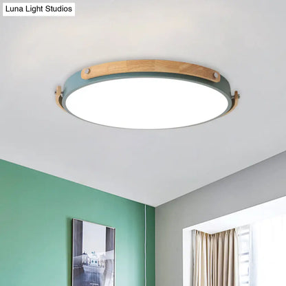 DecorBites™ DecorBites™ Macaron-Style Acrylic Circular LED Flush Ceiling Light - Stylish Ceiling Lamp for Kid's Bedroom and Hallways