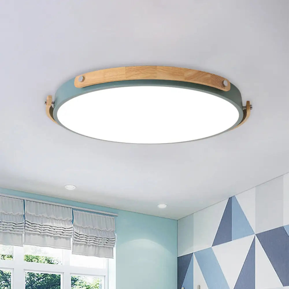DecorBites™ DecorBites™ Macaron-Style Acrylic Circular LED Flush Ceiling Light - Stylish Ceiling Lamp for Kid's Bedroom and Hallways