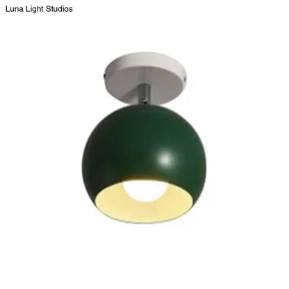 DecorBites™ DecorBites™ Macaron Style Ceiling Light - Rotatable Sphere Shade Metal Flush Mount for Hallway