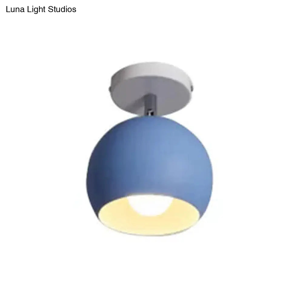 DecorBites™ DecorBites™ Macaron Style Ceiling Light - Rotatable Sphere Shade Metal Flush Mount for Hallway