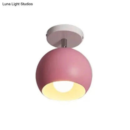 DecorBites™ DecorBites™ Macaron Style Ceiling Light - Rotatable Sphere Shade Metal Flush Mount for Hallway