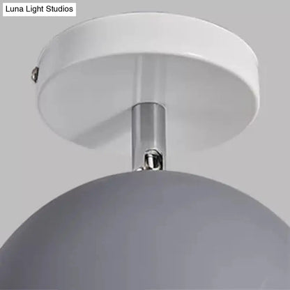 DecorBites™ DecorBites™ Macaron Style Ceiling Light - Rotatable Sphere Shade Metal Flush Mount for Hallway
