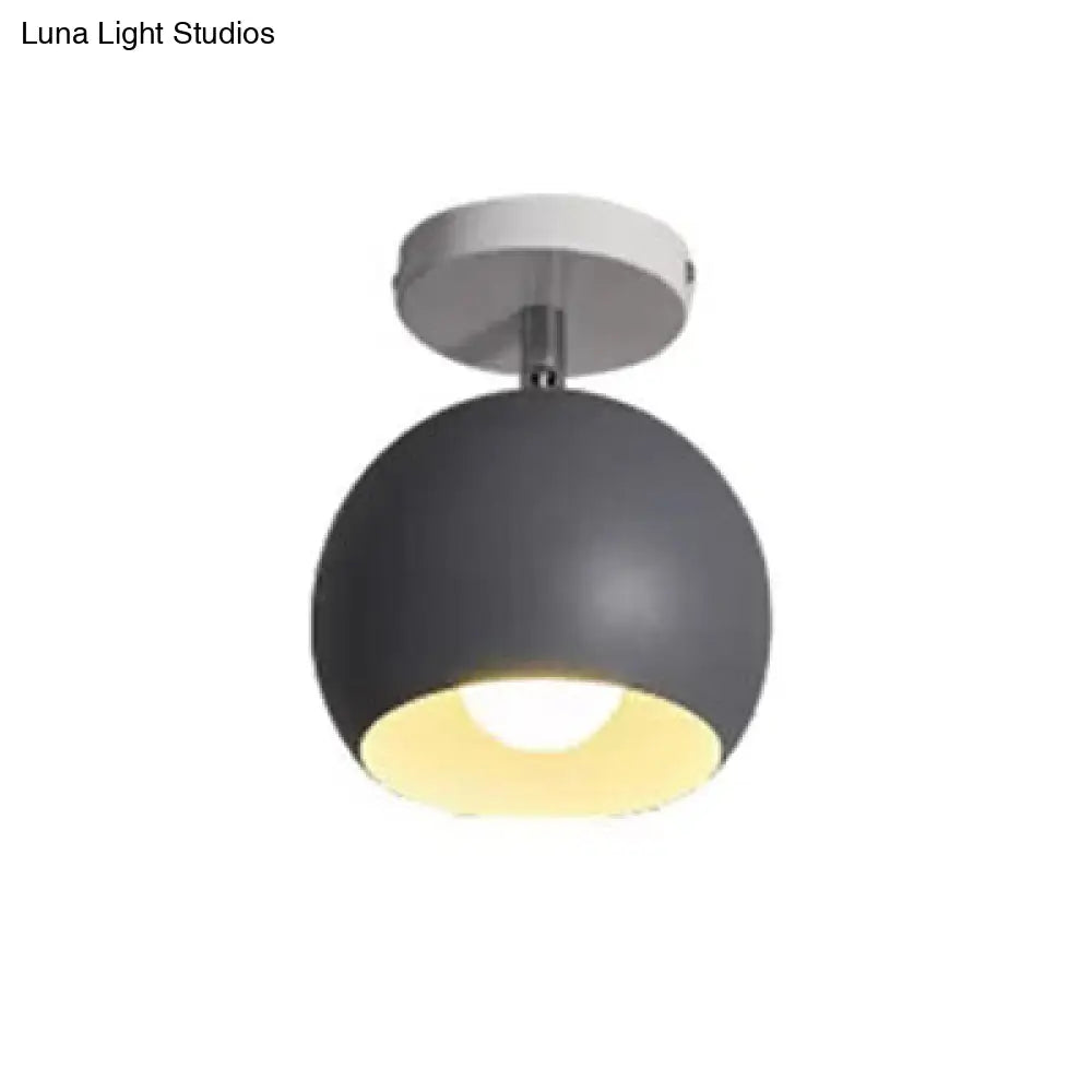DecorBites™ DecorBites™ Macaron Style Ceiling Light - Rotatable Sphere Shade Metal Flush Mount for Hallway