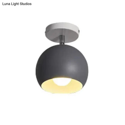 DecorBites™ DecorBites™ Macaron Style Ceiling Light - Rotatable Sphere Shade Metal Flush Mount for Hallway