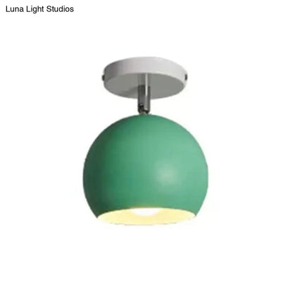 DecorBites™ DecorBites™ Macaron Style Ceiling Light - Rotatable Sphere Shade Metal Flush Mount for Hallway