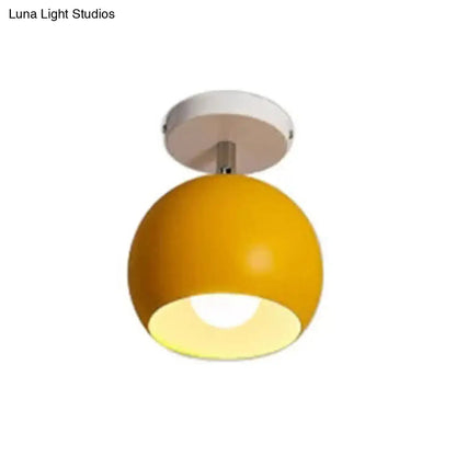 DecorBites™ DecorBites™ Macaron Style Ceiling Light - Rotatable Sphere Shade Metal Flush Mount for Hallway