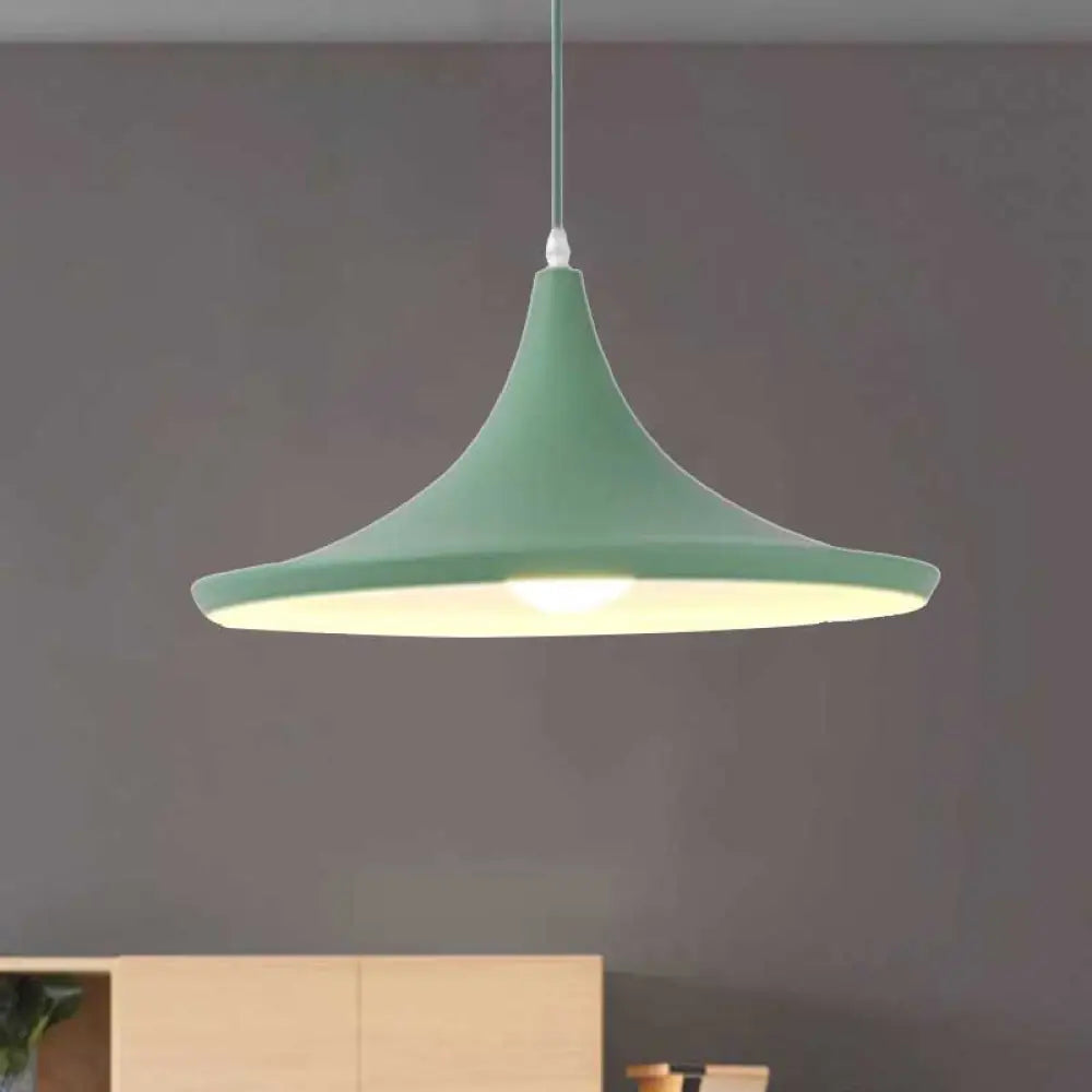 Macaron Style Metal Cone Pendant Light - 1/3 Light Pink/Yellow/Blue - Linear/Round Canopy