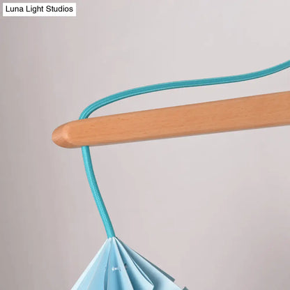 DecorBites™ DecorBites™ Macaron Wall Mounted Lamp with Domed Shade - Wood Backplate, 1 Head, White/Pink/Yellow/Blue/Green Sconce Light Fixture