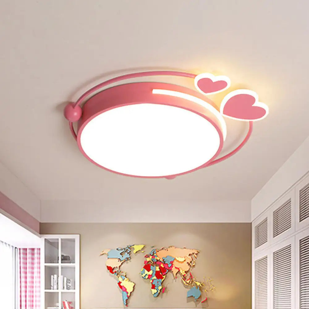 DecorBites™ DecorBites™ Macaroon Pink Heart LED Flush Mount Lamp - 16"/19.5" Width