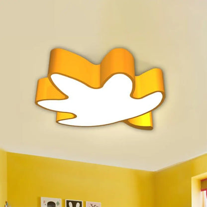 DecorBites™ DecorBites™ Maple Leaf Kindergarten Ceiling Lamp: Acrylic Cartoon Flush Mount LED Light