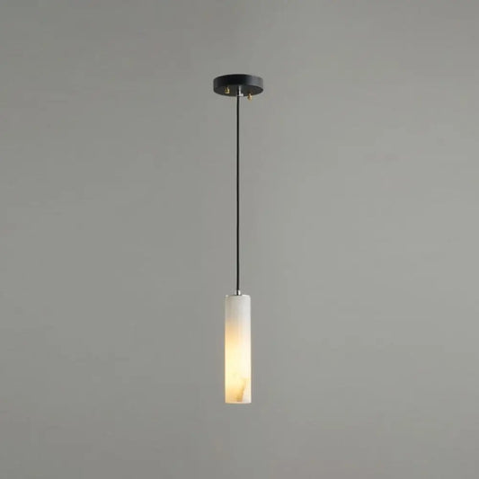DecorBites™ DecorBites™ Marble Tubular Minimalistic Hanging Ceiling Light in White