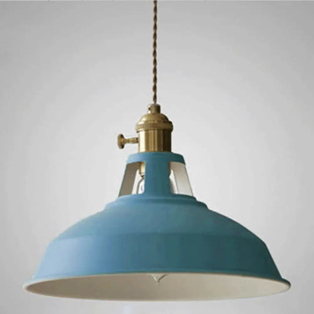 Marta - Industrial Macarons Industrial  Barn Shade Pendant Light Metal 1-Light Pendant Lighting For Restaurant