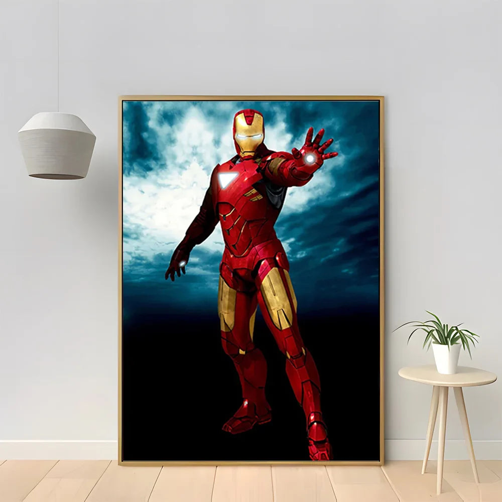Marvel Iron Man Home Decor Poster Canvas - Style 1 / 30X40cm Unframed - Posters