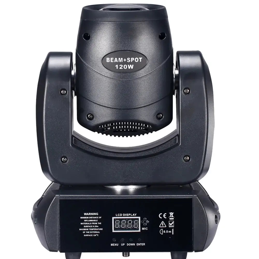 Matte black decorbites 120w moving head light spotlight with lcd display for living room decor