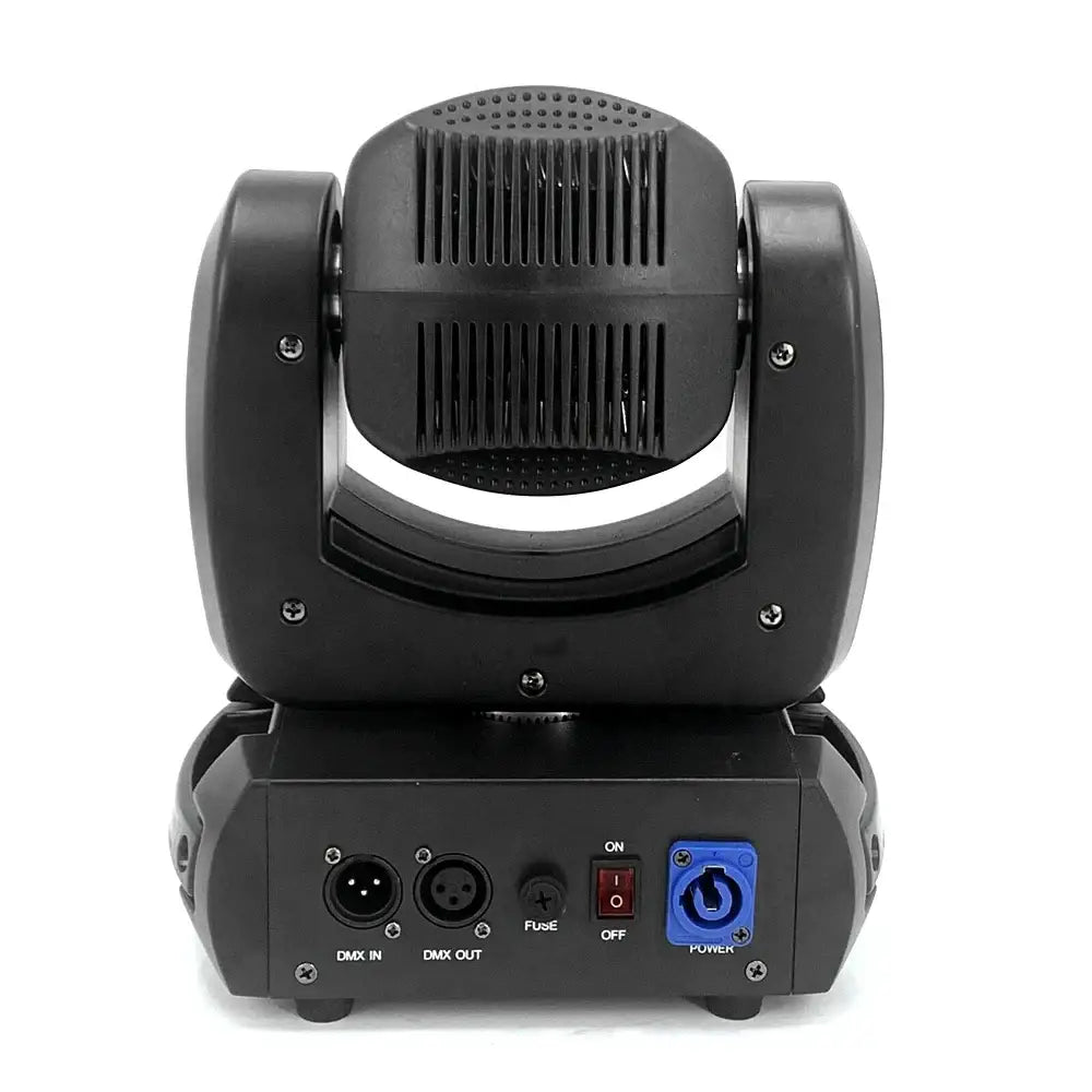 Matte black decorbites 120w moving head light with angular design and ventilation slits for living room stage decor