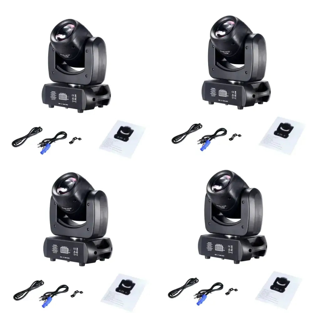 Matte black decorbites 120w moving head light with sleek angular design and adjustable lens for dynamic living room lighting