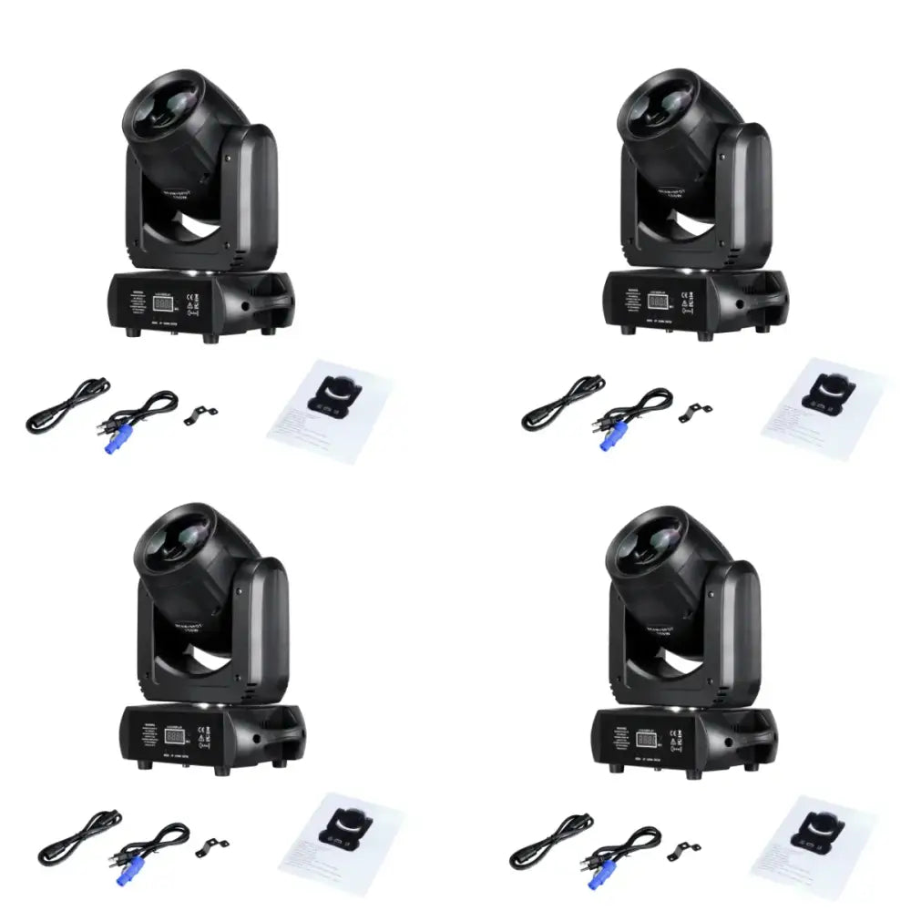 Matte black 150w mini led moving head stage light with sleek angular design and matte finish for party room use