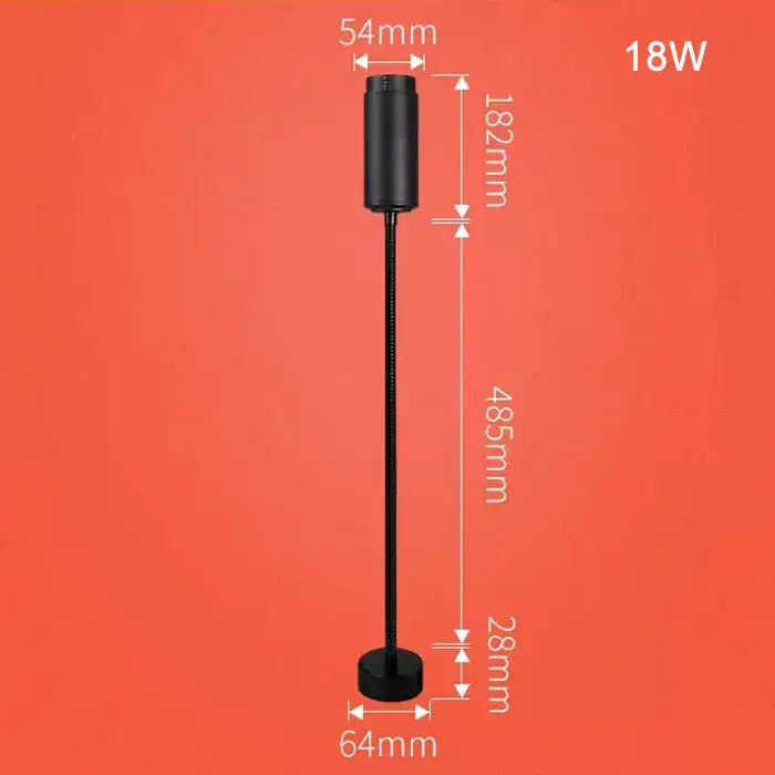 Matte black cylindrical track light with adjustable beam and height for store task lighting by decorbites adjustable beam