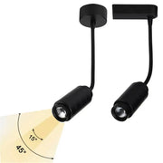Matte black adjustable beam track light with flexible gooseneck arms and matte finish for store task lighting decorbites adjustable beam