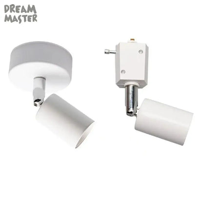 Matte black decorbites adjustable led track spotlight with cylindrical shades and metallic joints for exhibition lighting