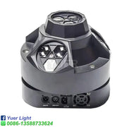 Matte black bee eye strobe laser light with geometric cutouts and multiple lens ports for dj party stage decor