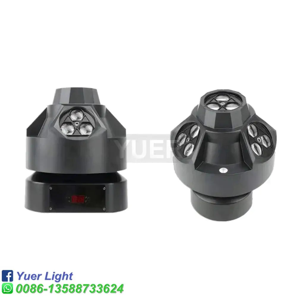 Matte black bee eye strobe laser light with multiple circular emitters in geometrical housing for dj party stage decor