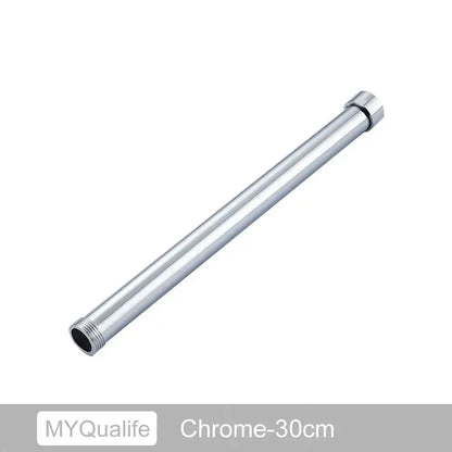 Matte black brass bathroom extension tube with chrome finish 30cm shower arm and threaded ends for heightening decorbites brass black