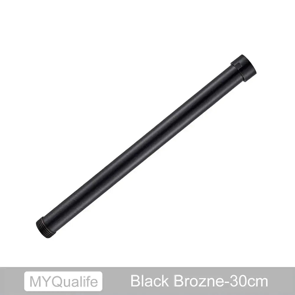 Matte black brass bathroom faucet extension tube decorbites brass black 30cm long with threaded ends