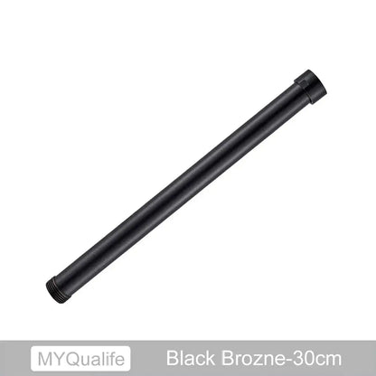 Matte black brass bathroom faucet extension tube decorbites brass black 30cm long with threaded ends
