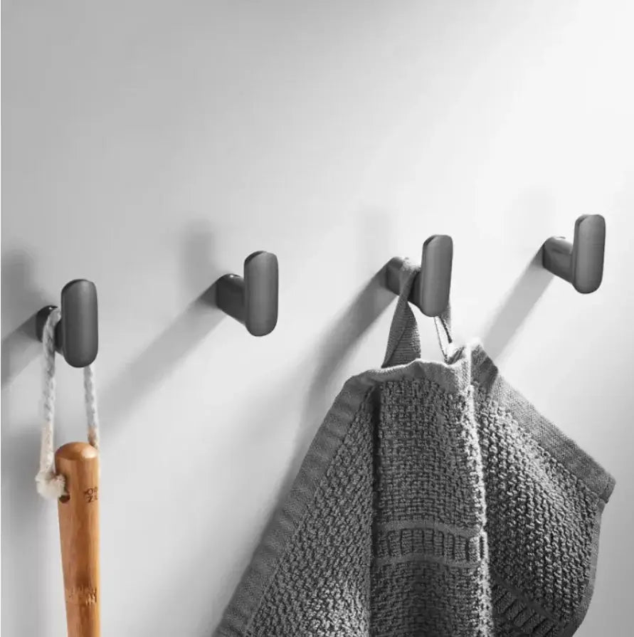 Matte black brass gray deer hook entryway wall hanging with three minimalist matte black wall hooks for decorbites brass gray decor