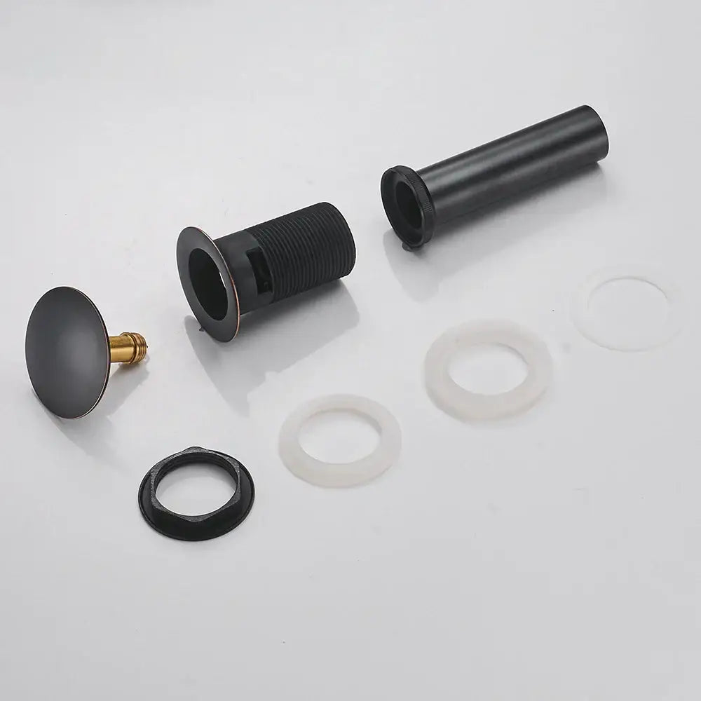 Matte black brass vessel sink faucet deck plate and spout assembly with brass black accents for decorbites brass black bathroom