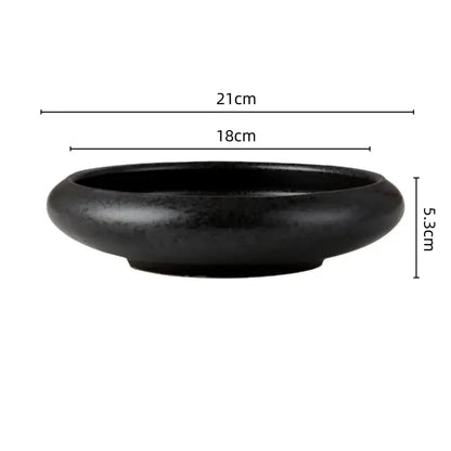 Matte black ceramic vase sword mountain set with smooth rounded edges for living room decorbites ceramic vase