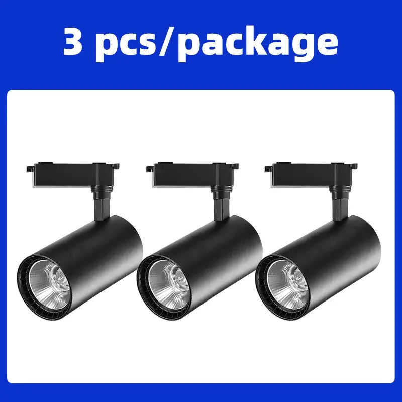 Matte black cob chandelier track ceiling spotlights with sleek cylindrical design for modern living room decorbites cob chandelier