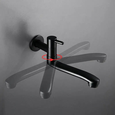 Black Swivel Kitchen Faucet 36cm 360-Degree