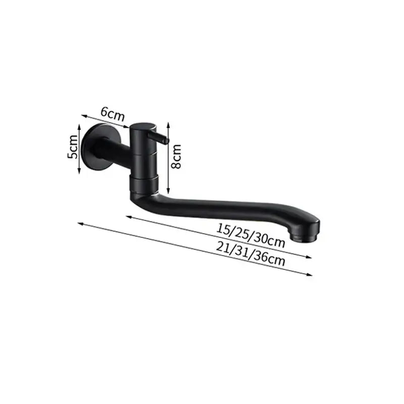 Matte black stainless steel kitchen faucet with swivel spout and adjustable length by decorbites black stainless
