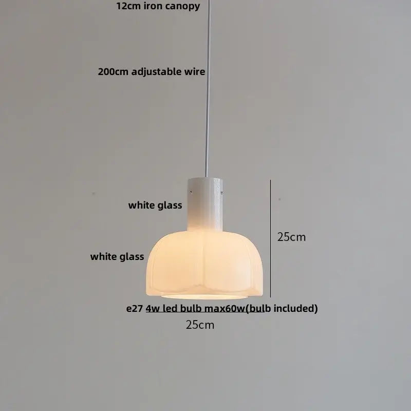 White glass pendant light with 12cm iron canopy and adjustable wire for decorbites ceramic walnut pendant kitchen lamp