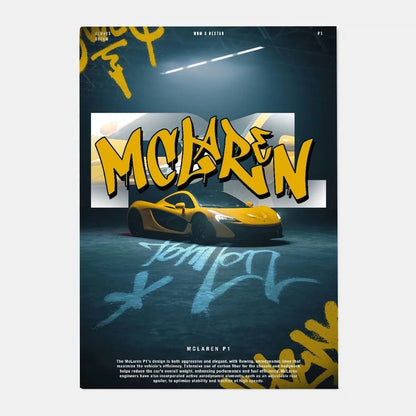 Mclaren P1 GTR Luxury Poster for Home Decor - Posters