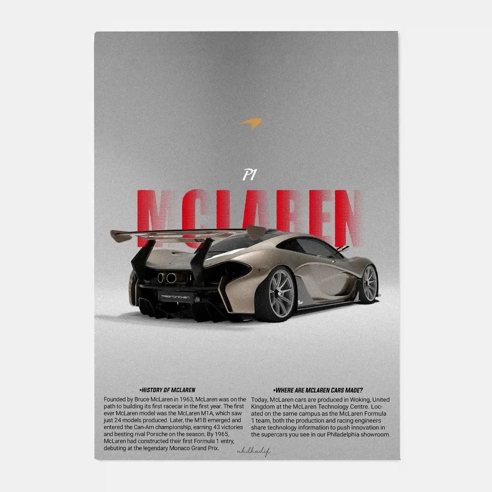Mclaren P1 GTR Luxury Poster for Home Decor - z10 / 40X50cmNoframe - Posters