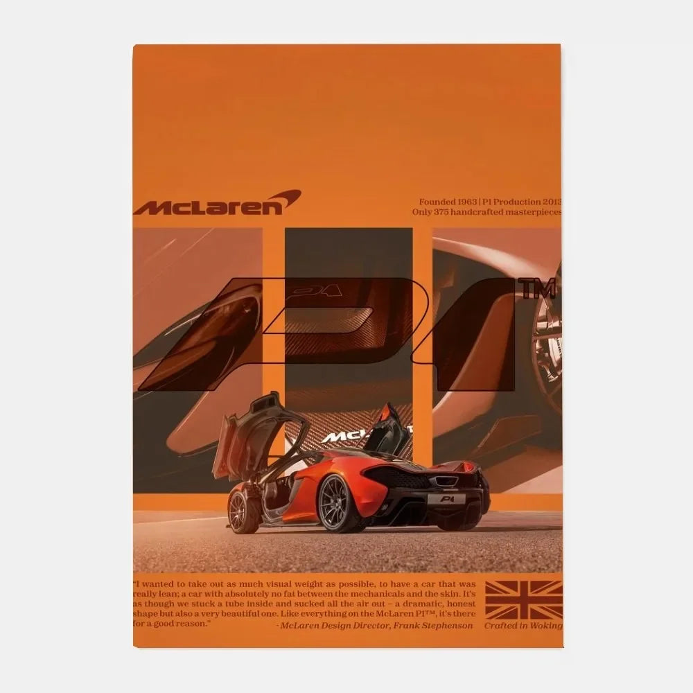 Mclaren P1 GTR Luxury Poster for Home Decor - z6 / 40X50cmNoframe - Posters
