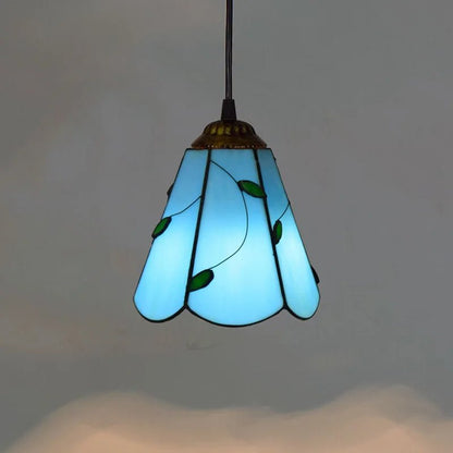 Mediterranean Mosaic Stained Glass Pendant Light - Decorbites