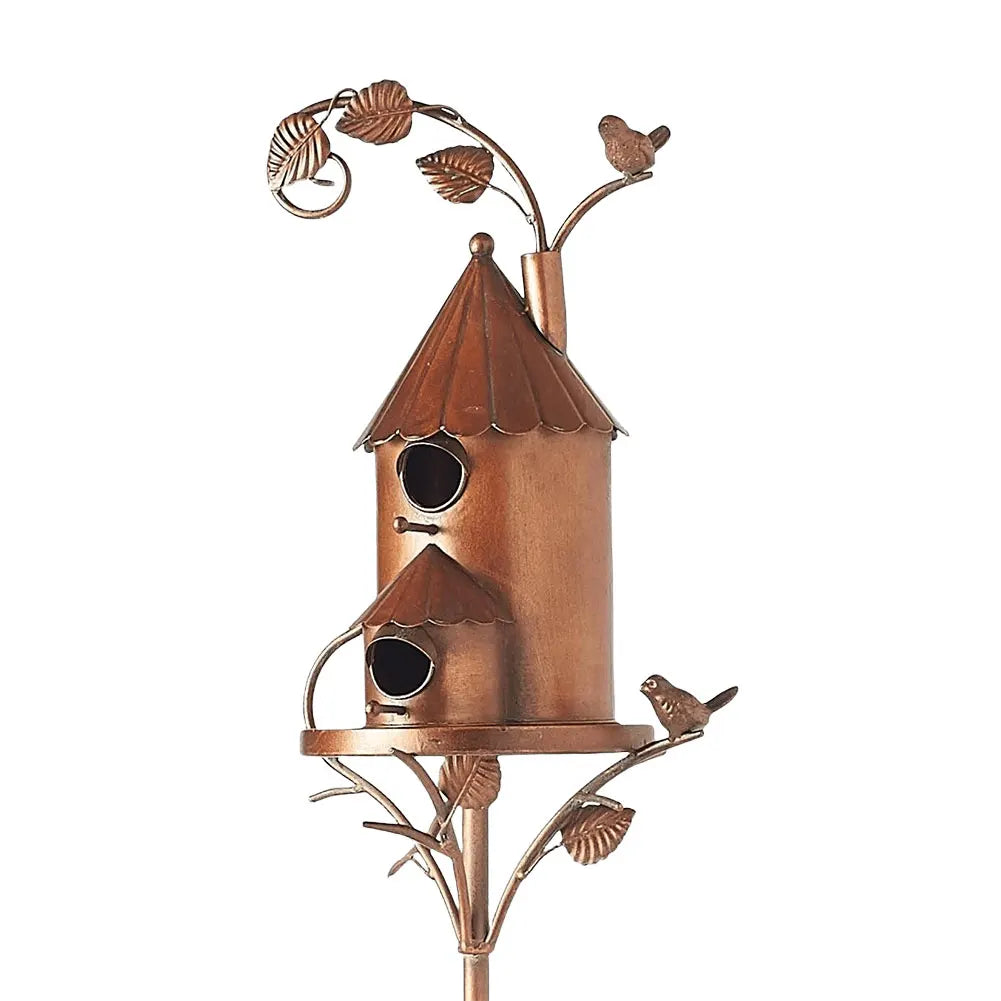 Metal Birdhouse Garden Stakes for Outdoor Decor - A / spain