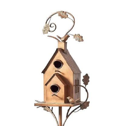 Metal Birdhouse Garden Stakes for Outdoor Decor - C / United States
