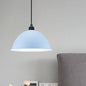 Metal Black/Gray Suspension Pendant Light 1-Bulb Industrial Dome Shade for Dining Room, 12"/14" W