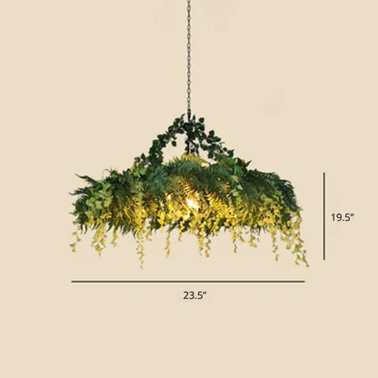 Metal Botanic Hanging Chandelier for Industrial Restaurant Lighting