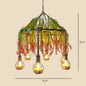 Metal Botanic Hanging Chandelier for Industrial Restaurant Lighting