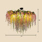 Metal Botanic Hanging Chandelier for Industrial Restaurant Lighting