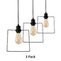 Metal Caged Pendant Lighting - Farmhouse Style - 1 Light - Black