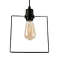 Metal Caged Pendant Lighting - Farmhouse Style - 1 Light - Black